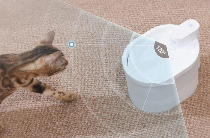 Wireless Cat Water Fountain (Wireless. Noiseless. Motion Activated Mode)